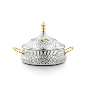 Venta caliente fiesta temporada comida calentador esmalte diseño Metal aislado olla caliente cazuela plato para Buffet boda y Hotel servir - Product Image 5