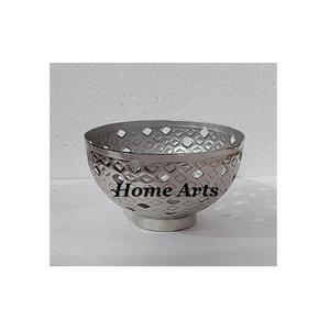 Cuenco de aluminio hecho a mano para dulces y dátiles, cuenco para servir aperitivos de frutas secas de Color plateado de nuevo diseño para uso doméstico - Product Image 1