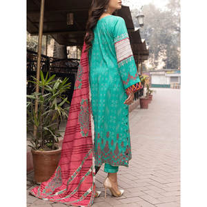 Traje Shalwar Kameez de verano de diseño tradicional, vestido informal de césped de 3 piezas para adultos, ropa musulmana islámica para mujeres - Product Image 2