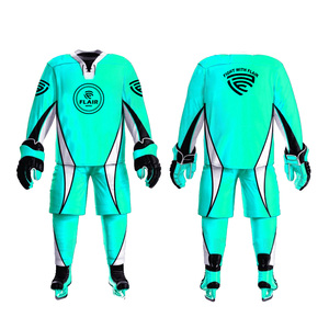 Camiseta de Hockey sobre Hielo Personalizada al por Mayor, Estilo Conjunto, Impresa con Transferencia Térmica, Resistente al Viento y al Agua, 100% Poliéster - Product Image 3