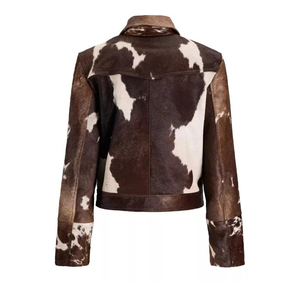 Veste en cuir de vachette 100% pour hommes, coupe-vent, respirante, écologique, décontractée, col montant, fermeture à glissière, hiver - Product Image 2