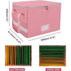 YHX Custom Logo UL94-Certified Fireproof <strong>File</strong> <strong>Organizer</strong> Box With Handle <strong>Portable</strong> Multi-layer Storage For <strong>Hanging</strong> Filing Products - Product Image 3