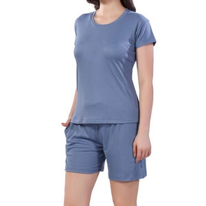 Abordable Nouvelle Mode 2 Pièces Ensemble pour Femmes Doux Confortable 100% Coton Twin Ensemble pour Gym & Yoga Porter avec Logo Personnalisé Option - Product Image 2