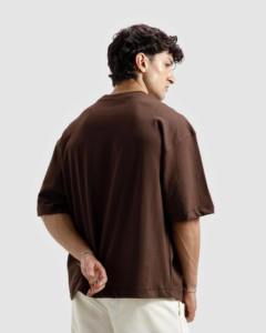 Épaule tombante lourde avec motif pour hommes 100% coton surdimensionné coupe ample anti-rides respirant t-shirts - Product Image 2