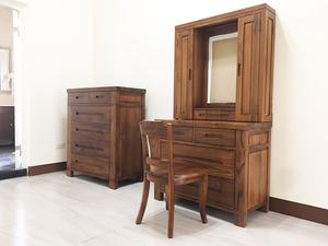 Mueble de Baño Moderno Clásico de Madera de Teca |   Con 7 Cajones y 2 Puertas para un Almacenamiento Infinito, Elaborado en Madera Maciza Atemporal para Dormitorio - Product Image 5