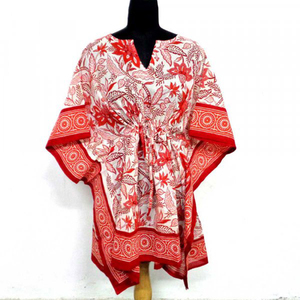 New Arrival Ladies <b>Kaftan</b> Free Size Pure Cotton Hand Block Printed Fashionable Beach <b>Kaftans</b> for Sale at Cheap Price - Product Image 5
