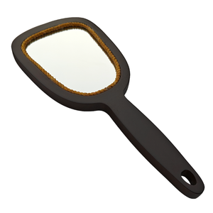 Miroir à main en bois élégant, élégant et durable, miroir de toilette personnel pour un usage quotidien, maquillage et voyage, poignée facile à saisir - Product Image 6