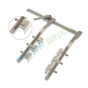 Rétracteur sternale manuel en acier inoxydable Ankeney, ensemble complet pour adultes avec 6 lames, instrument chirurgical réutilisable, usage hospitalier - Product Image 3