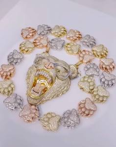 Collier pendentif Gorille glacé CONCEPTION |   Pendentif Hip Hop en Moissanite, Chaîne en Argent Personnalisée Plaqué Or 18K, Certifié GRA, Idéal pour les Fêtes - Product Image 6