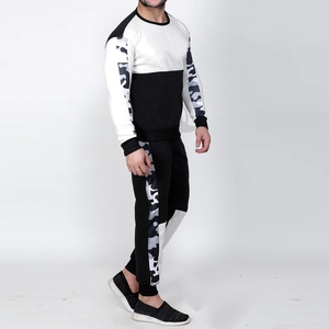 Fabricant OEM Concevez votre propre style hommes survêtements coton matériel en vrac quantité prix de gros survêtement en couleur contrastée - Product Image 3