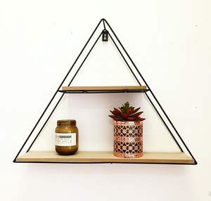 Étagères murales en métal écologiques de qualité supérieure pour la décoration du salon, offrant une construction durable et un gain de rangement pratique - Product Image 1