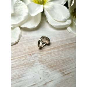 Navajo-<b>Crafted</b> Golden Hill Turquoise & Sterling Silver Ring Size 7.5 Cultural Collectible Jewelry - Product Image 4