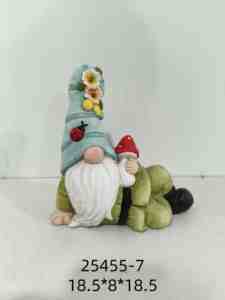 Estatua de Gnomo de Jardín, Gnomo Rosa con <span class=keywords><strong>Libro</strong></span> y Sombrero de Flores, Adorno de Resina para Exteriores, Regalo de Primavera y Pascua, Decoración para el Hogar y el Jardín - Product Image 3