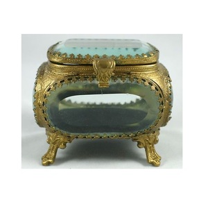 Caja de Joyería de Latón y Vidrio Hecha a Mano de Lujo, Diseño Personalizado, Caja de Joyería Antigua de Vidrio y Latón, Exportador Mayorista - Product Image 6