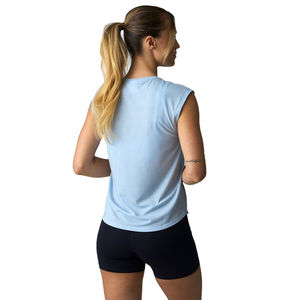 Camiseta sin mangas de LICRA y poliéster para mujer, ropa deportiva de secado rápido que absorbe la humedad, Proveedor de Ropa de gimnasio y Fitness de etiqueta privada OEM - Product Image 2