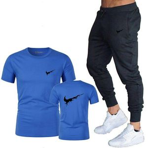 Men's Fashion Streetwear Pullover T-Shirt and Pants Jogging Sweatsuit Summer <b>Track</b> <b>Suit</b> - Product Image 6