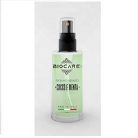 Parfum de voiture Biocare Cosmesi de qualité supérieure, écologique, 100 ml, jaune clair, spray, talc, Italie, usage quotidien, désodorisant