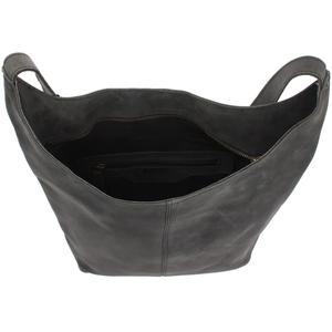 Latest Designed Women's Grey Genuine <b>Leather</b> Sling Shoulder <b>Bag</b> Lock Button Inner Compartment Adjustable Strap Smartphone Pocket - Product Image 4