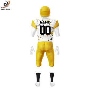 Conjuntos de ropa deportiva de uniforme de fútbol americano de malla/poliéster/Spandex ligero transpirable con impresión de logotipo personalizado de gran venta - Product Image 3