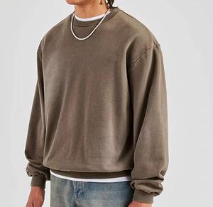 Sudadera de Estilo Vintage, Tejido French Terry, Lavado Ácido, Desgastada, Cuello Redondo, Talla Grande - Product Image 5