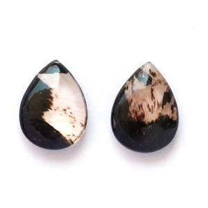 Proveedores al por mayor de piedras preciosas sueltas naturales de cerezo negro en forma de pera cabujón liso para energía curativa joyería piedra - Product Image 1