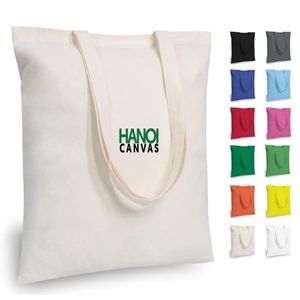 Venta al por mayor de bolsas de lona de algodón 100% impresas personalizadas compatibles con BSCI de Vietnam con cierre de hombro para promociones - Product Image 1