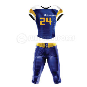 Uniforme de football américain pour jeunes de haute qualité confortable 100% polyester à manches courtes conception respirante fabriqué aux États-Unis - Product Image 3
