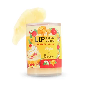 Vegan Fruit Lip Scrub Moustirzing Lip Balm Private Label Custom Logo Sugar Lip Scrub OEM 2 in 1 DHL Caramel Apple