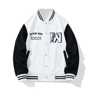 Design personnalisé Vente en gros Logo brodé de haute qualité Couleur assortie Extérieur Camouflage Baseball Varsity Veste pour hommes - Product Image 1