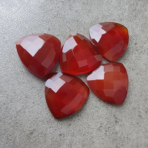 พลอยโมราสีแดงล้านล้านสีธรรมชาติตัดด้านหลังแบนปรับเทียบขนาด AAA + อัญมณีขายส่งคุณภาพใช้ได้ทุกขนาด - Product Image 2