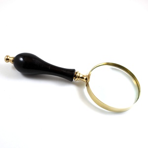 Mini Size Brass <b>Magnifying</b> <b>Glass</b> Natural Wooden Handle Mirror and Polish Nautical Classic - Product Image 4