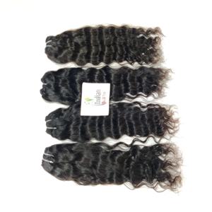 100% aspect naturel Remy cuticule alignée vendeur vierge brut temple indien faisceaux de cheveux humains extensions ondulées non traitées par exportation - Product Image 4