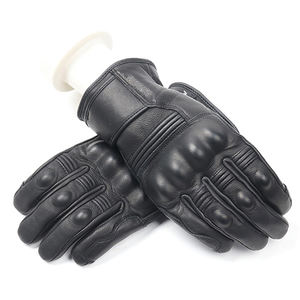 Vente directe d'usine Logo personnalisé Gants de course Nouveau design Gants de moto en cuir à bas prix Gants d'équitation de moto de couleur noire - Product Image 4