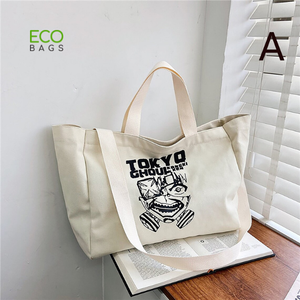 Medium Eco-Friendly Cotton Canvas Modern <b>Laptop</b> <b>Tote</b> Bag Custom Logo Reusable Promotional Shopping Handled Bag Plain Fabric - Product Image 3