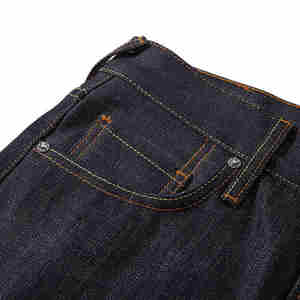 MOQ bajo Ropa informal Ajuste regular Algodón Spandex Hombres Pantalón de mezclilla Antiarrugas Recto Invierno Dulce Lavado Ropa de calle - Product Image 5