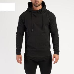 Sudaderas con capucha de algodón 100% ligeras para hombre, estilo básico de gran tamaño con bolsillo de canguro en relieve y ropa informal bordada larga - Product Image 2