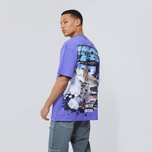 เสื้อยืดโอเวอร์ไซส์วินเทจทรงหลวมสำหรับผู้ชาย, เสื้อยืดทรงหลวมทรงหลวมคอตตอนทรงหลวม - Product Image 4