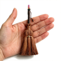 Accessoires d'art populaire en cristal naturel de la marque Longfei, ailes d'ange Wiccan, balai marron, pièce d'autel, amour de la Saint-Valentin