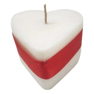 Vela de cera hecha a mano con forma de corazón para Diwali, iluminación navideña, decoración del hogar, pieza de acento festiva - Product Image 1