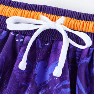 กางเกงขาสั้นชายแบบสปอร์ตสำหรับฤดูร้อน ใส่สบายชายหาด เอวยางยืดระดับกลาง ระบายอากาศได้ดี แห้งเร็ว ไม่ยับ เป็นมิตรกับสิ่งแวดล้อม ผ้าตาข่าย ลายเรียบ - Product Image 3