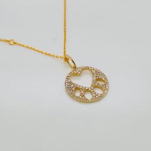 Colgante de diamante de laboratorio de corazón de 14K, collar de boda de diamante cultivado en laboratorio de oro sólido, collar de mujer para joyería de aniversario - Product Image 6