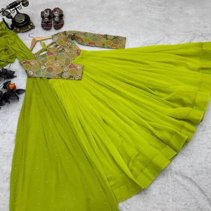 Tennecy último diseñador Faux Georgette Sequence vestido de trabajo de Fab Zone - Product Image 5