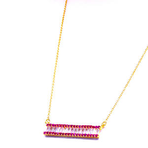 Gemvanity lujo 925 collar de cadena de eslabones de plata esterlina moda chapado en oro rojo blanco Topacio piedras preciosas Estilo clásico - Product Image 2