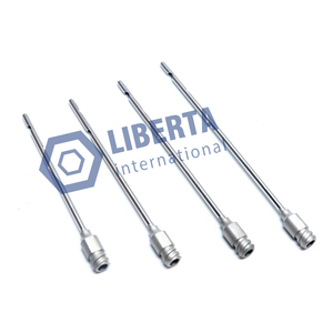 Cánula de ubre de tetina con 2 ojos Juego de 4 piezas de acero inoxidable de 2,5mm Aguja de dragado de paso de leche veterinaria Animal de ganado lechero - Product Image 4