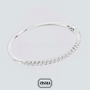 Bracelet de tennis en or massif 18 carats 14 carats 10 carats avec diamants certifiés IGI Bracelet en diamant cultivé en laboratoire pour femmes Cadeau de bijoux de luxe fins - Product Image 5