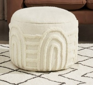 Pufs Redondos Modernos de Tejido de Punto - Decoración Multifuncional Elegante Elaborada con Hilos de Algodón de Alta Calidad - Product Image 2