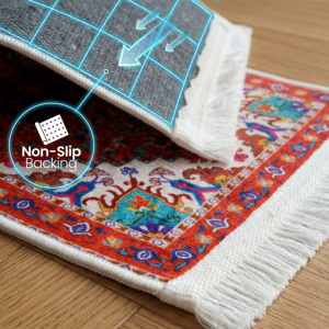 Yakut Vintage Non Slip Pet Feeding Mat Washable Custom Dog Cat Bowl Floor Mat Low Pile Personalized Pet Food <b>Placemat</b> OEM ODM - Product Image 3