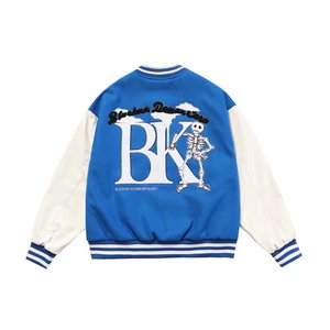 Bomber de baseball à manches en cuir avec broderie chenille personnalisée de qualité supérieure Veste universitaire Letterman pour hommes - Product Image 2