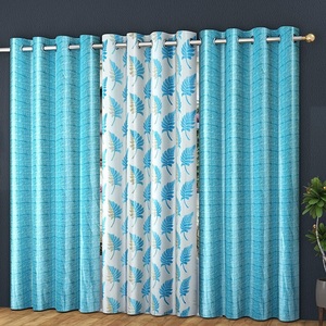 Trendy Durable Floral Printed Pattern Blackout Pure Color Matte High Quality Jacquard Sustainable <b>Window</b> Door Top Quality Drapes - Product Image 5