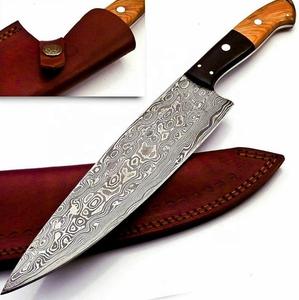 Novedad de 2024, juego de cuchillos de Chef profesional de acero de Damasco de 8 pulgadas de la mejor calidad, cuchillo multiusos ecológico de tamaño personalizado - Product Image 1